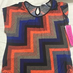 Multi-colored Maternity Blouse